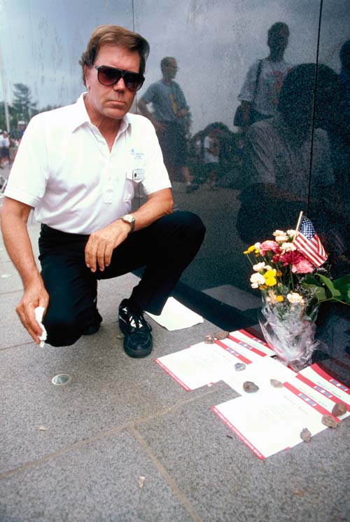 Bob Hammond at the Korean War Veterans Memorial July 27, 1985.