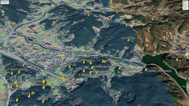 Google Earth - Chipyong-ni aerial view north. Long view.