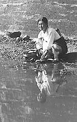 Washing Clothes in Stream, Taegu, 1950