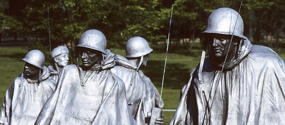 Korean War Veterans Memorial dedicated July 27, 1995, six years after Hal stood on Heartbreak Ridge